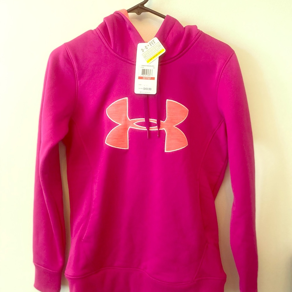 Under Armour pink sweatshirt hoodie
